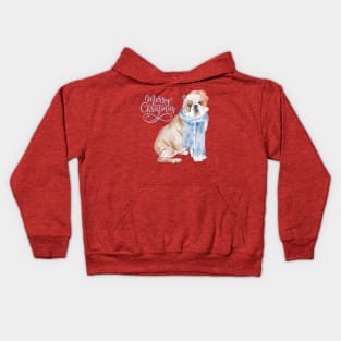 Christmas Bulldog Kids Hoodie